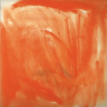 Rot-Variation 12  •  1998 •  111 x 109 cm • Mennige auf Leinwand